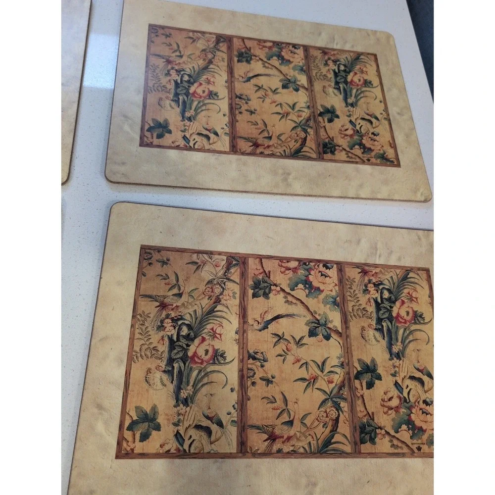 Vintage Lot Of Four Pimpernel Corkback Placemats WinterThur Made In England